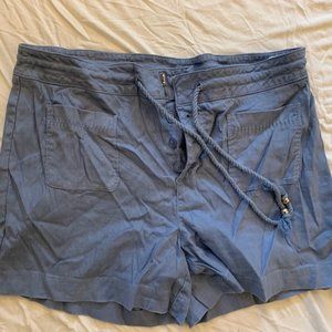 Level 99 Cotton Front Button Shorts w/ Tie